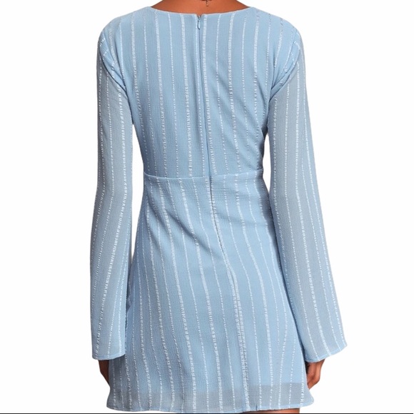 Lulu’s Million Reasons Blue Striped Mini D… - Picture 8 of 15